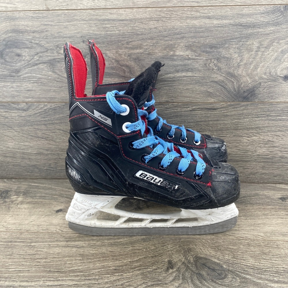 Bauer NS Youth Ice Hockey Skates‎ Black Blue Red Size Youth 2.5